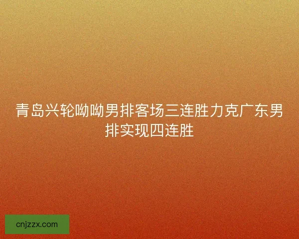 青岛兴轮呦呦男排客场三连胜力克广东男排实现四连胜